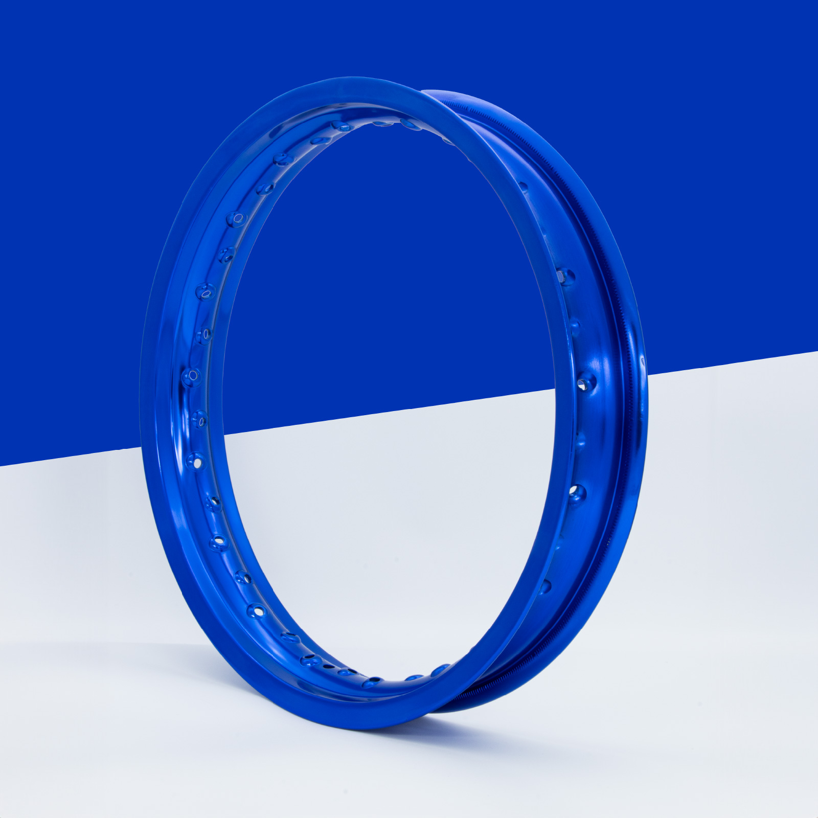 Felge Felgenring 2,15 x 16 Aluminium eloxiert blau Farbe: blau