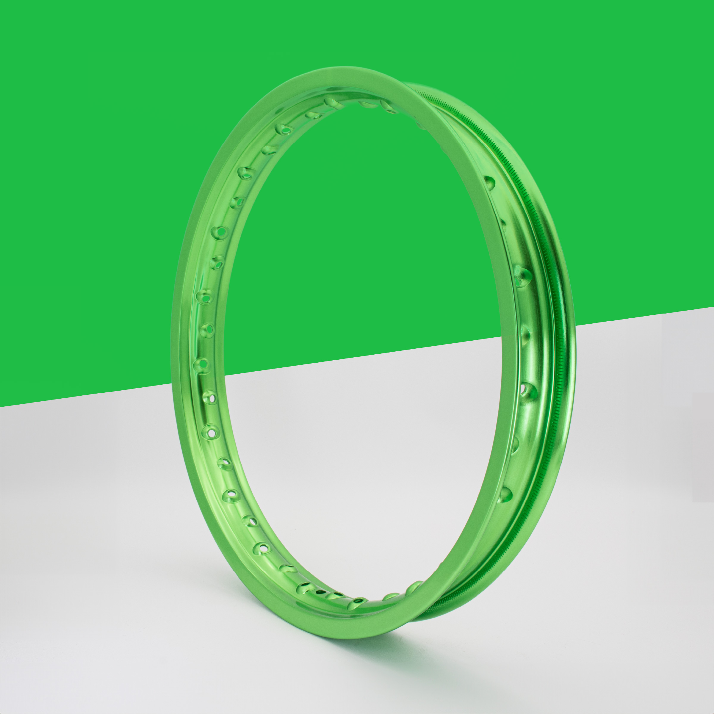 Felge Felgenring 1,6 x 16 Aluminium eloxiert grün Farbe: grün